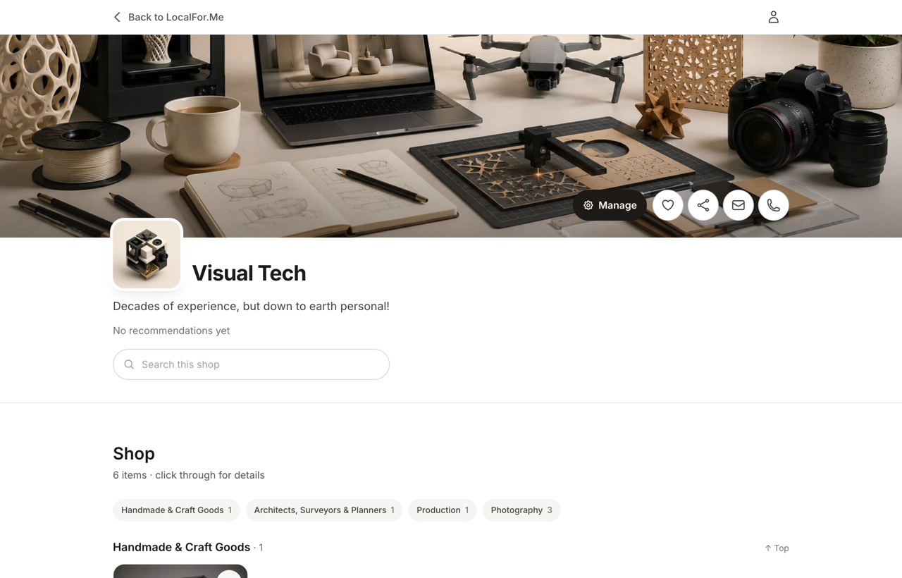 The shopper's storefront — your live product appears here.